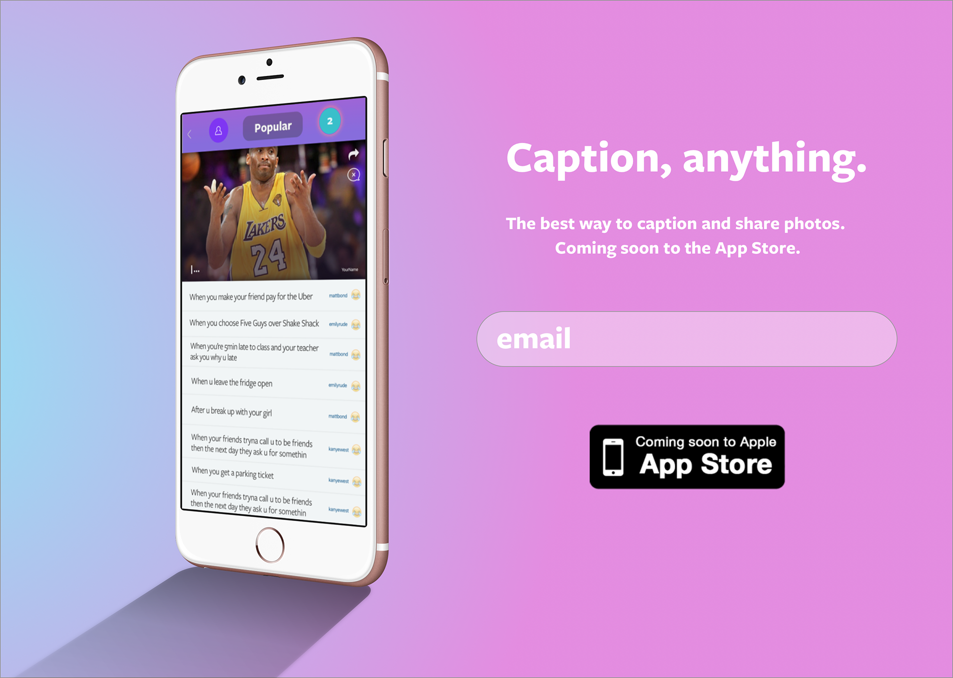 BuzzCap product launch landing page