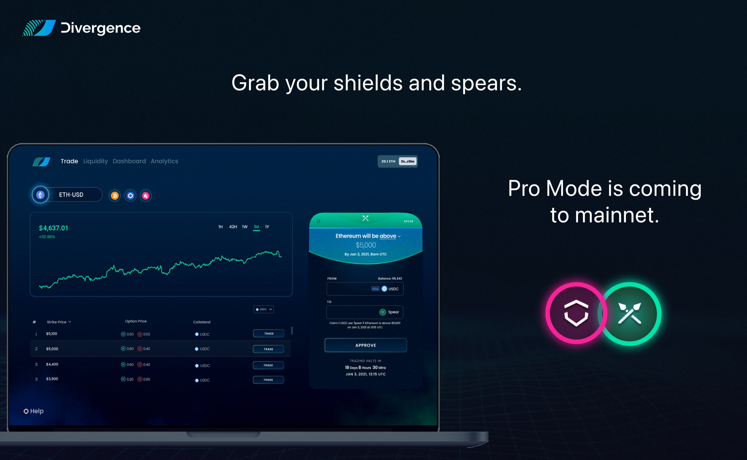 Divergence Protocol Pro Mode mainnet launch campaign