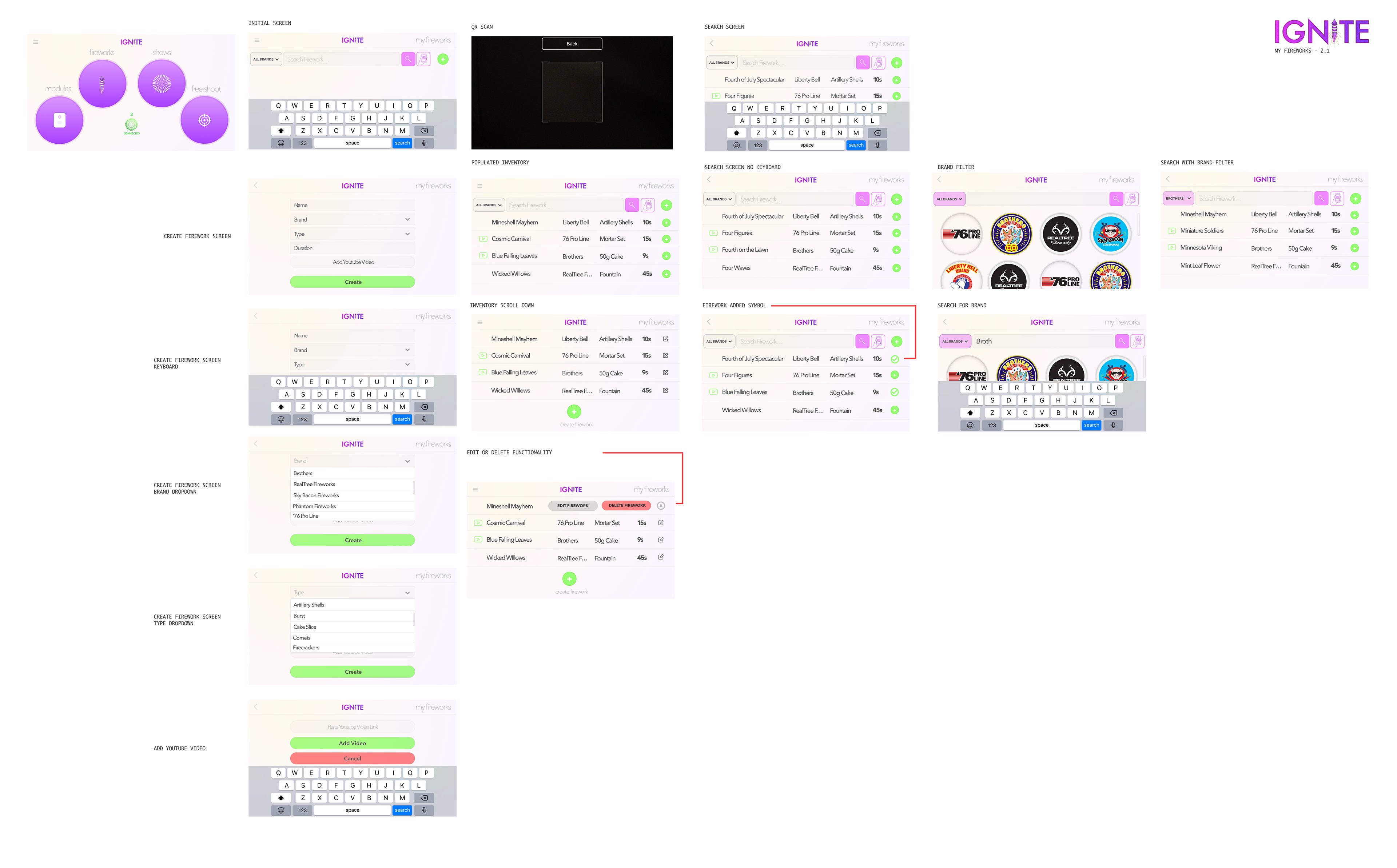 IGNITE mobile firework inventory and show-control experience