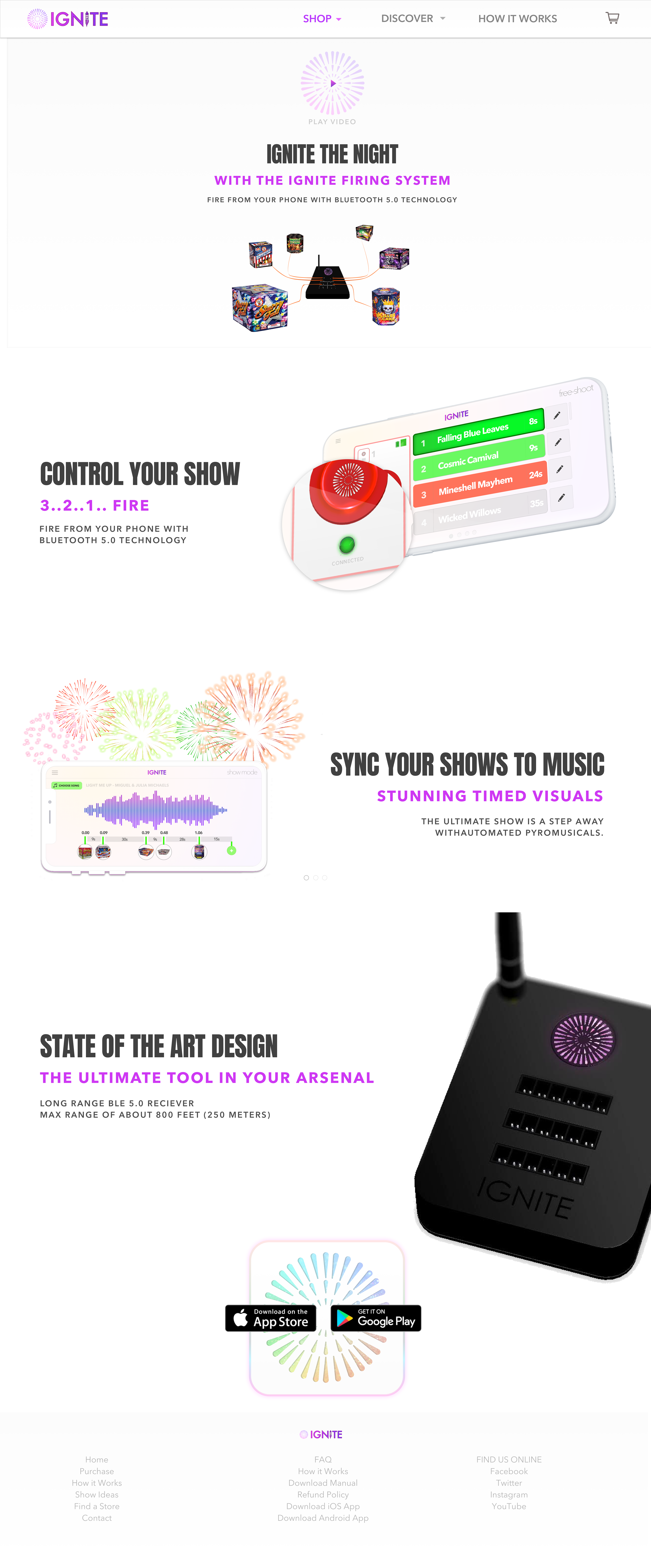 IGNITE complete product launch website