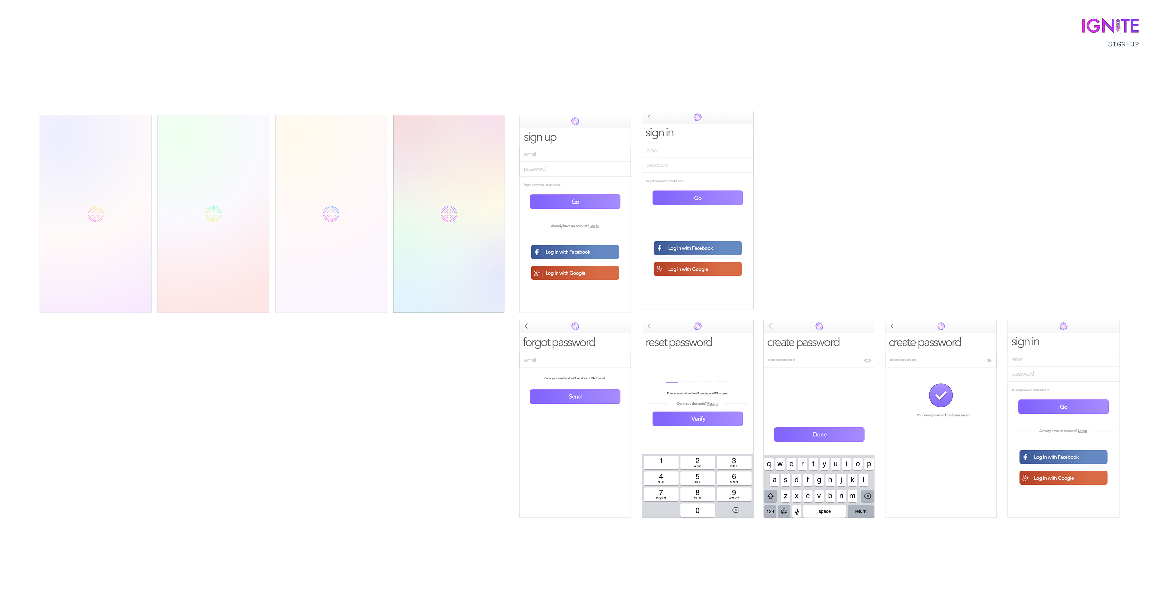 IGNITE mobile onboarding and interface system