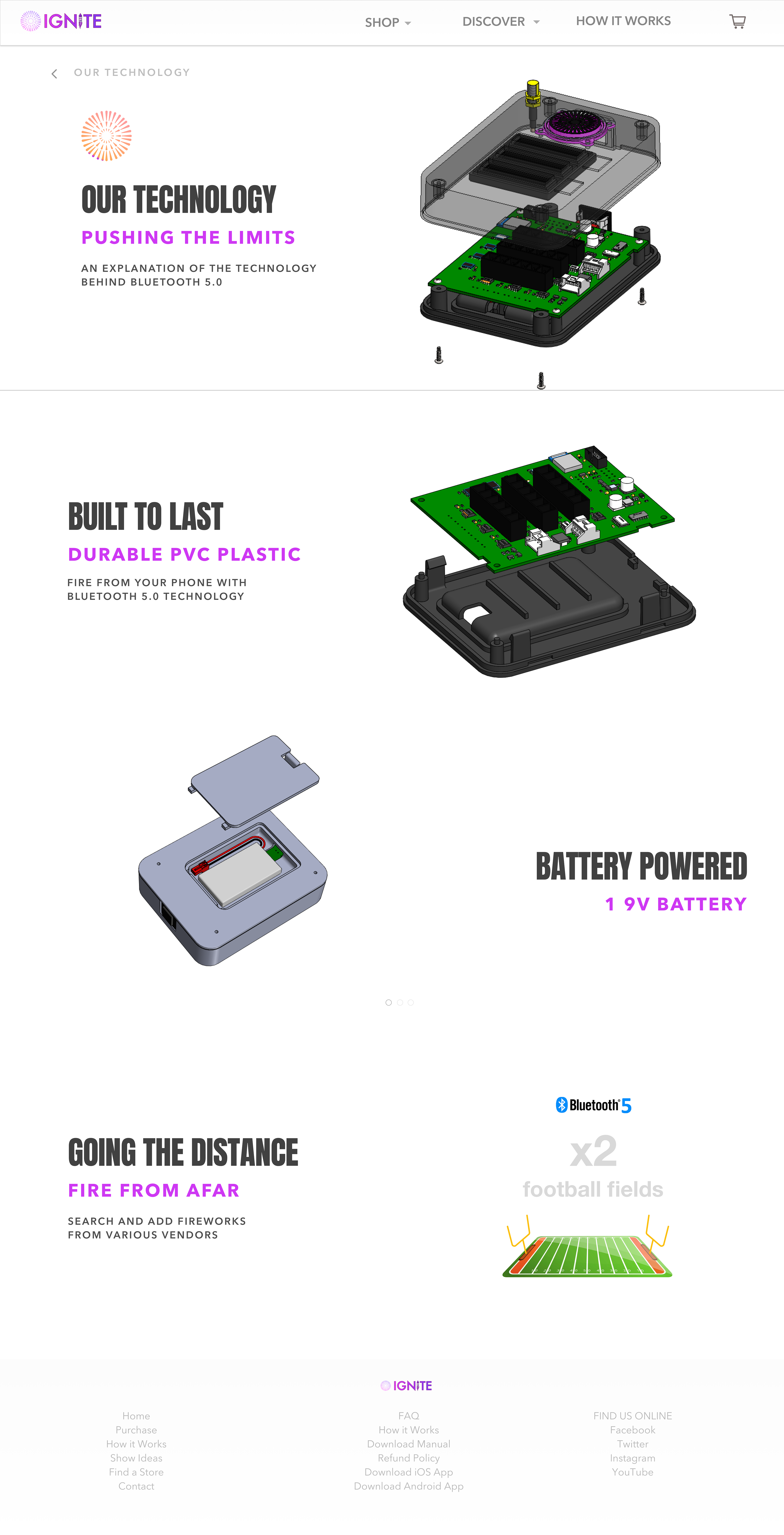 IGNITE firing-module technology, internal hardware, and range explanation