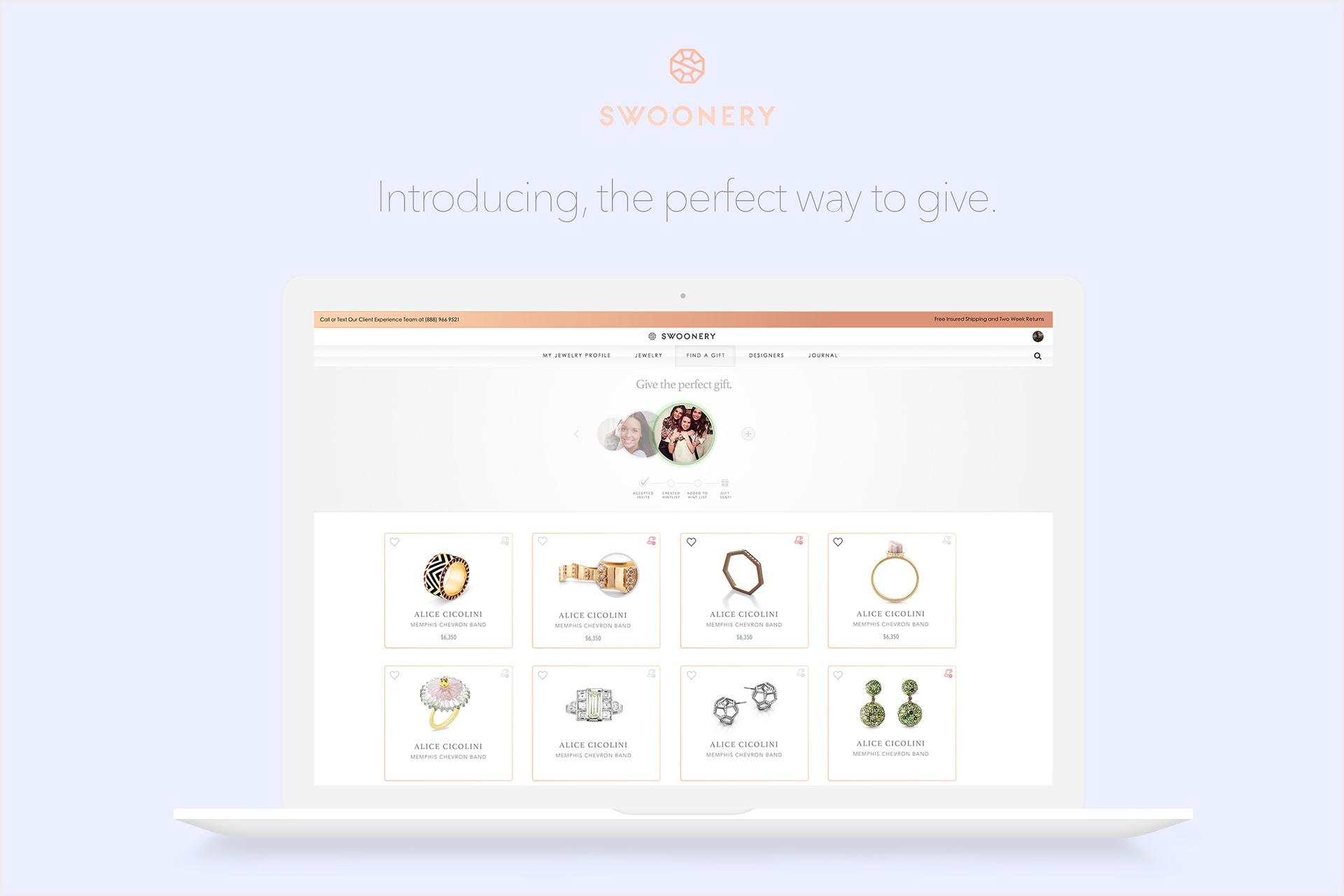 Swoonery guided gifting and luxury ecommerce experience