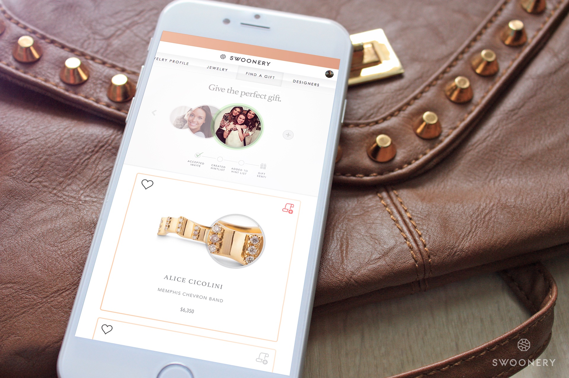 Swoonery mobile jewelry discovery and gifting experience