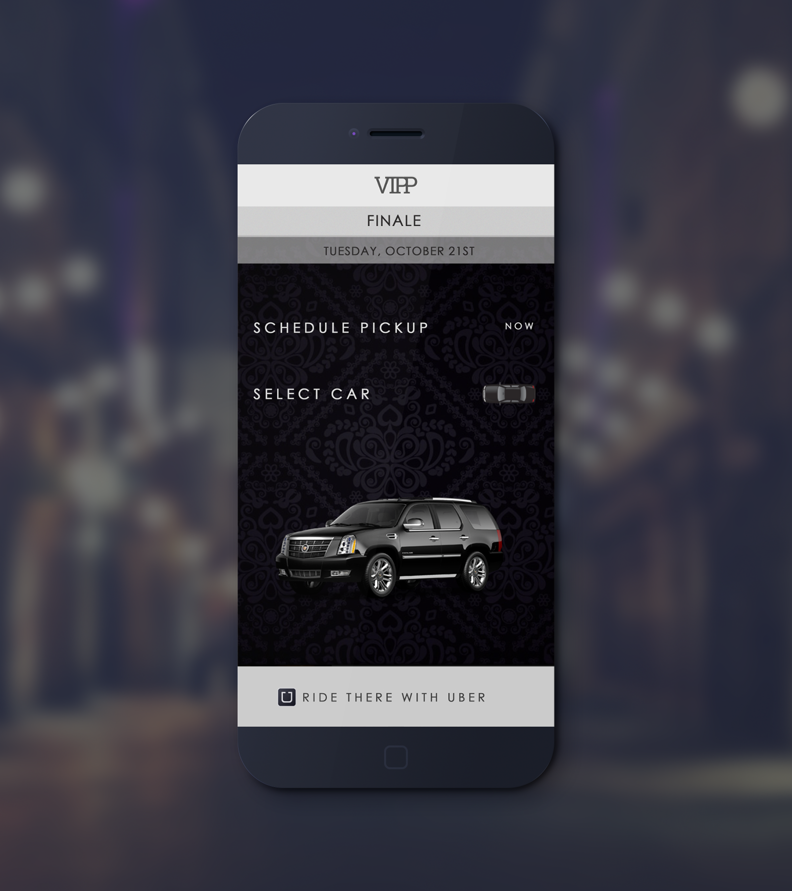 VIPP nightlife Uber pickup flow