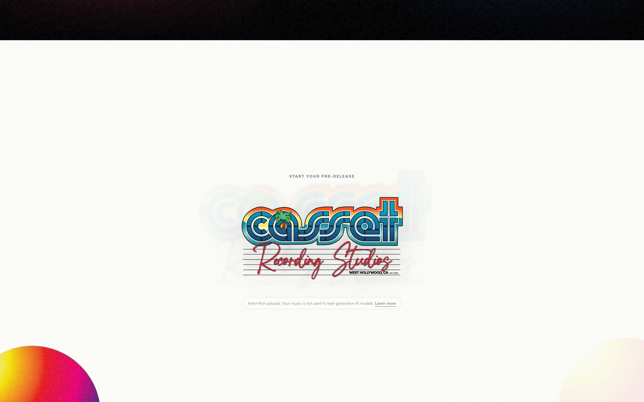 Casset Recording Studios - retro brand lockup