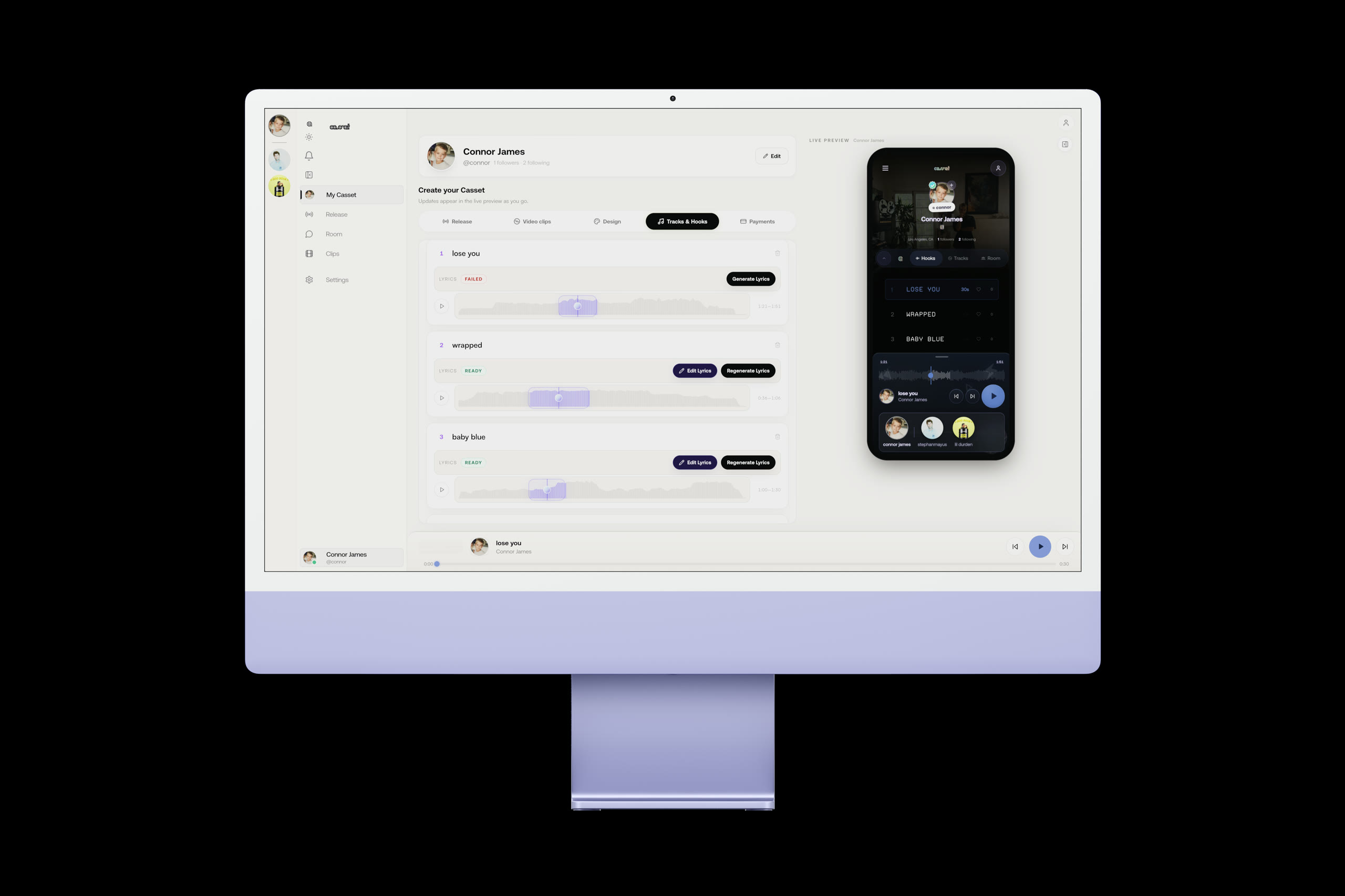 Casset on the desktop web