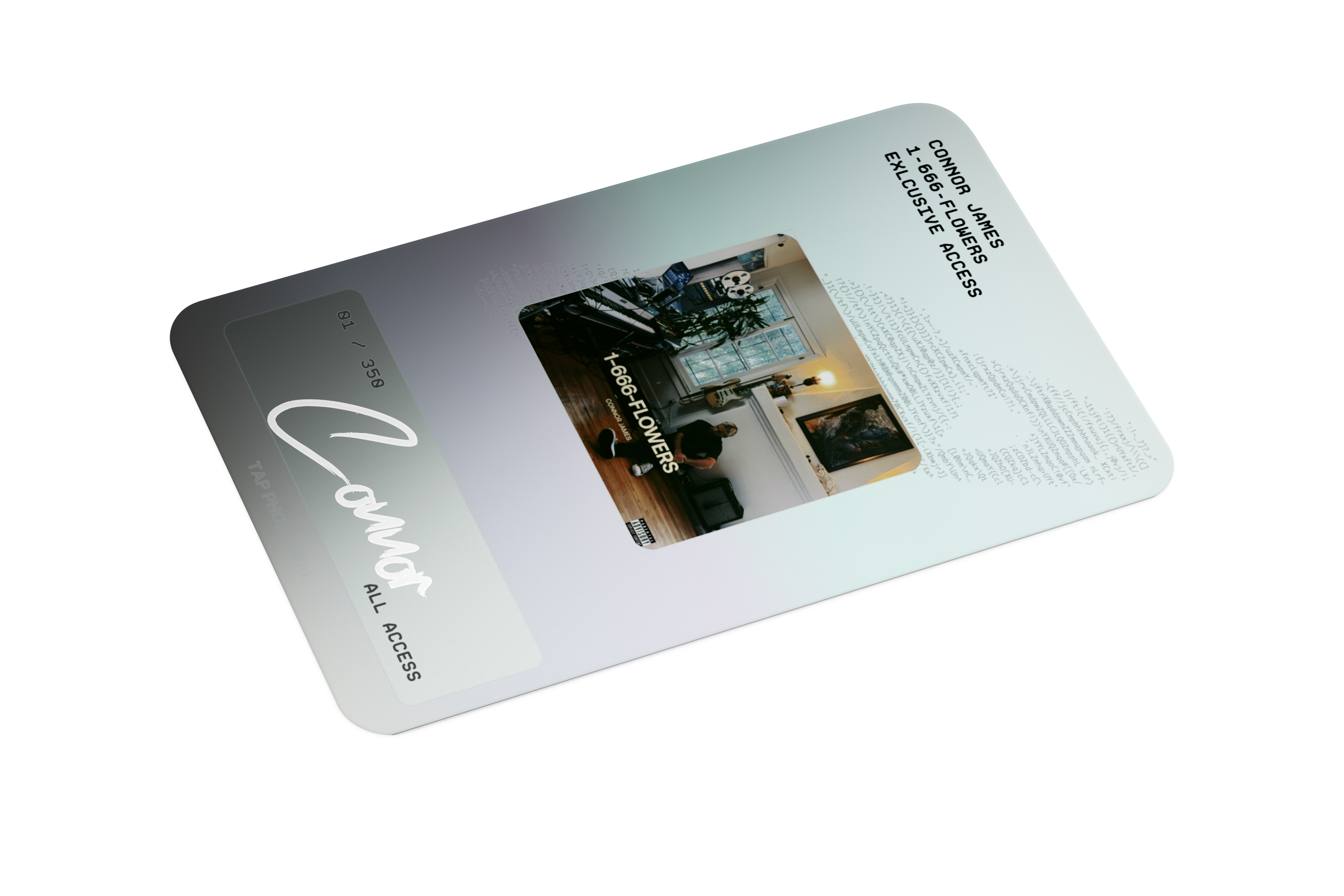 ETRNL signed artist card — metallic finish