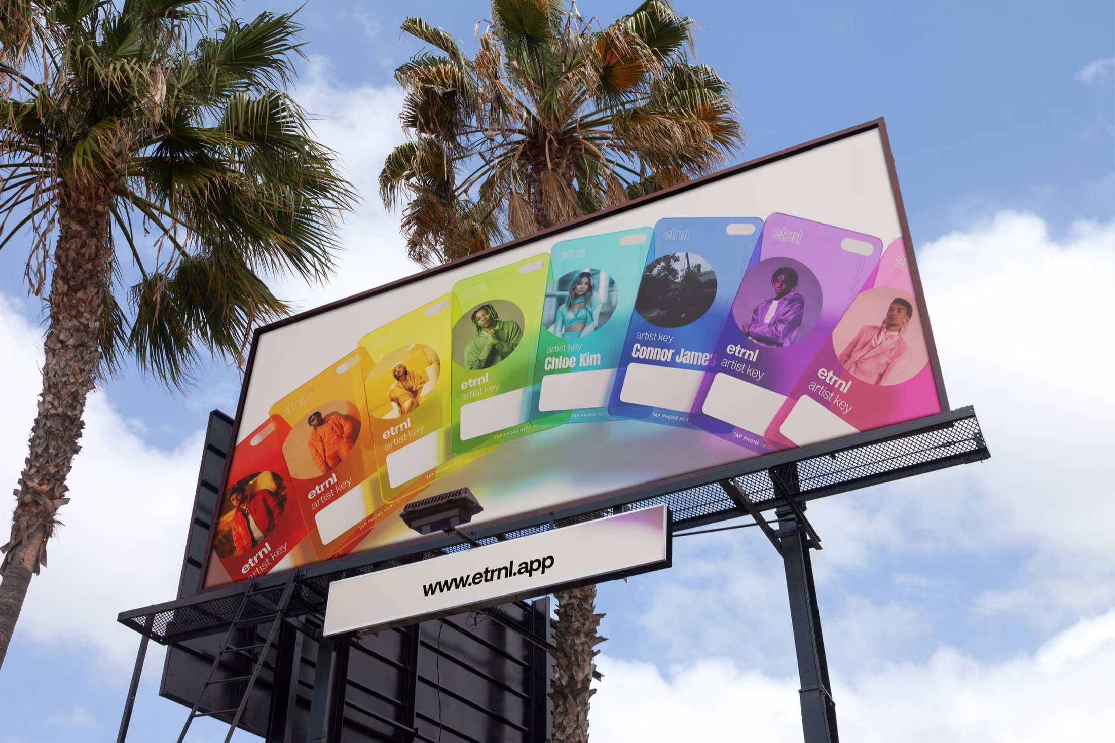 Rainbow Artist Keys on a Los Angeles billboard