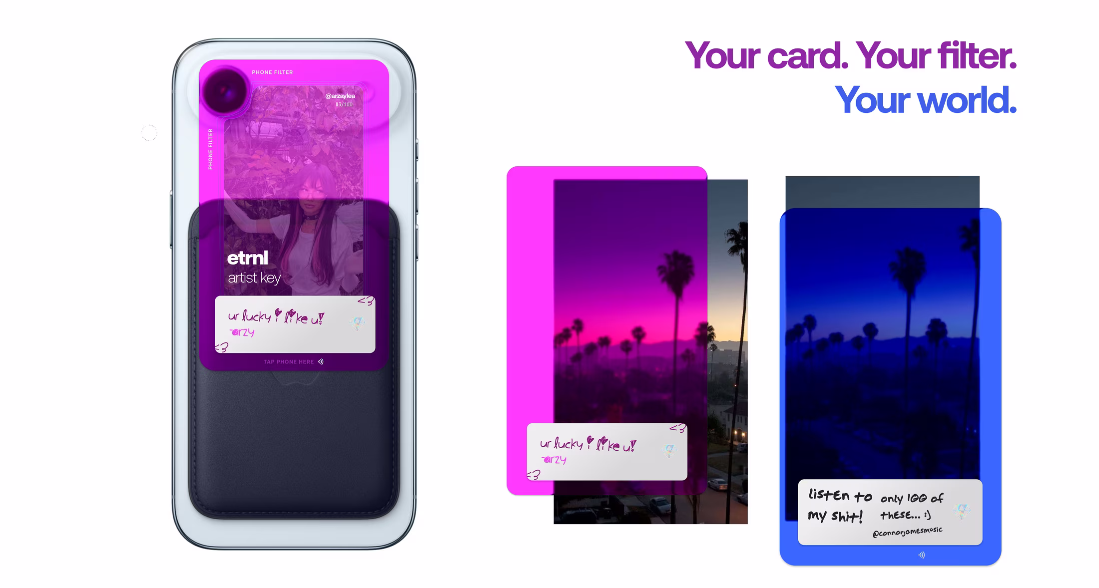 Your card, your filter, your world camera concept