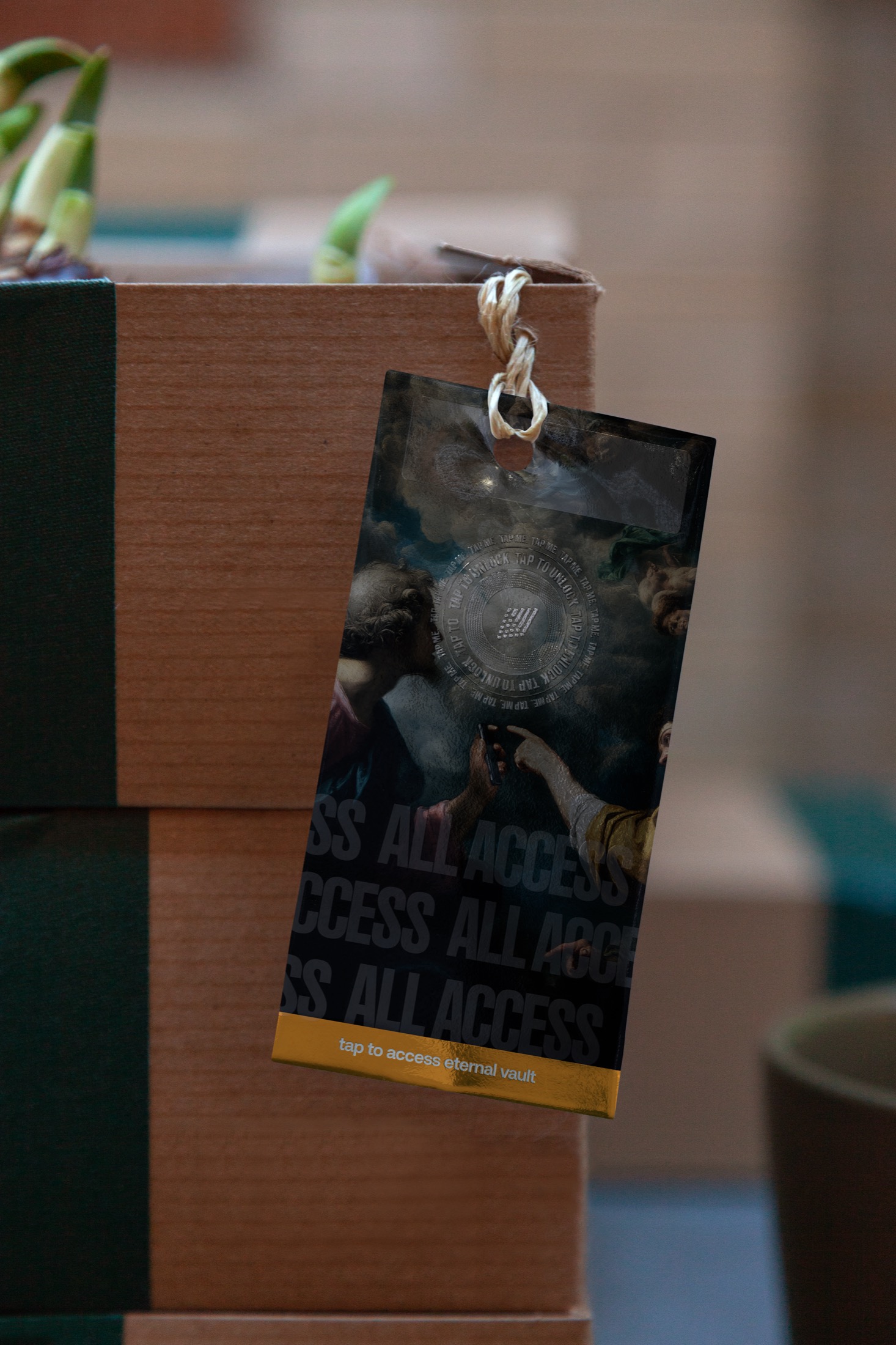 Renaissance-inspired ETRNL access tag prototype