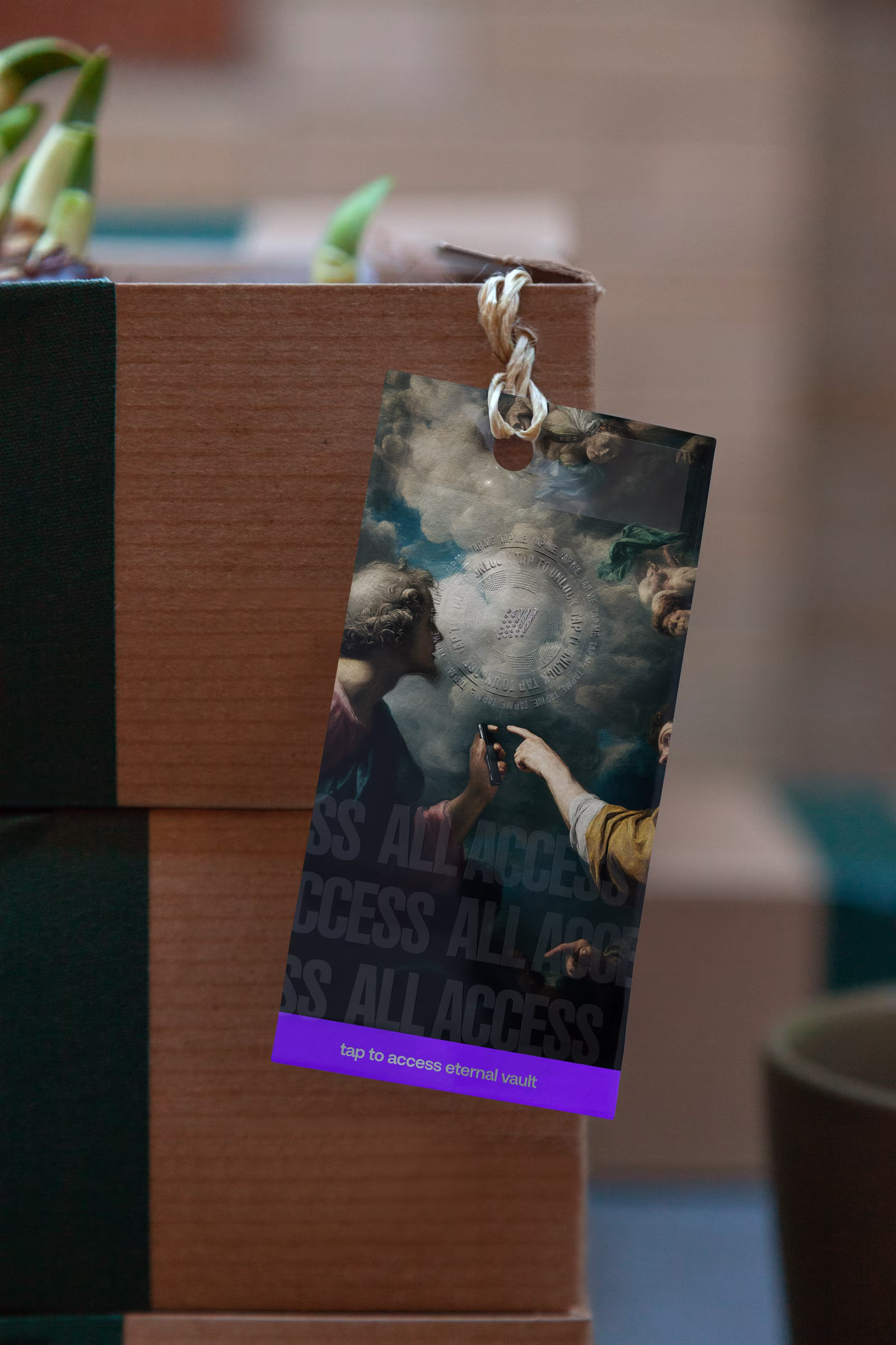 Violet Renaissance-inspired ETRNL NFC access tag