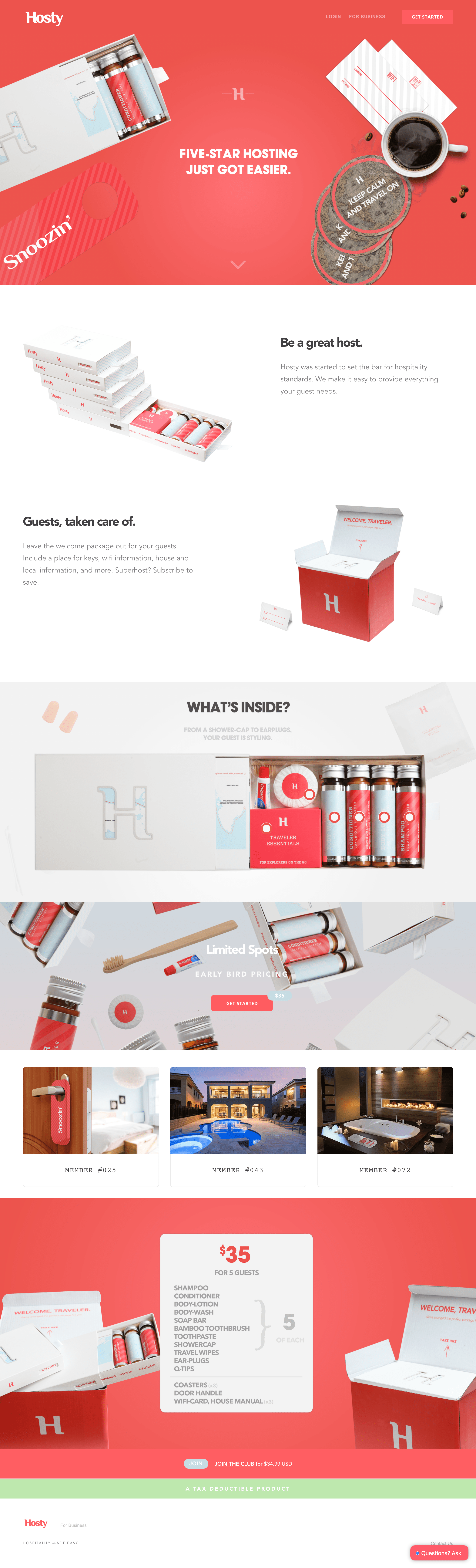 Hosty Club website alternate