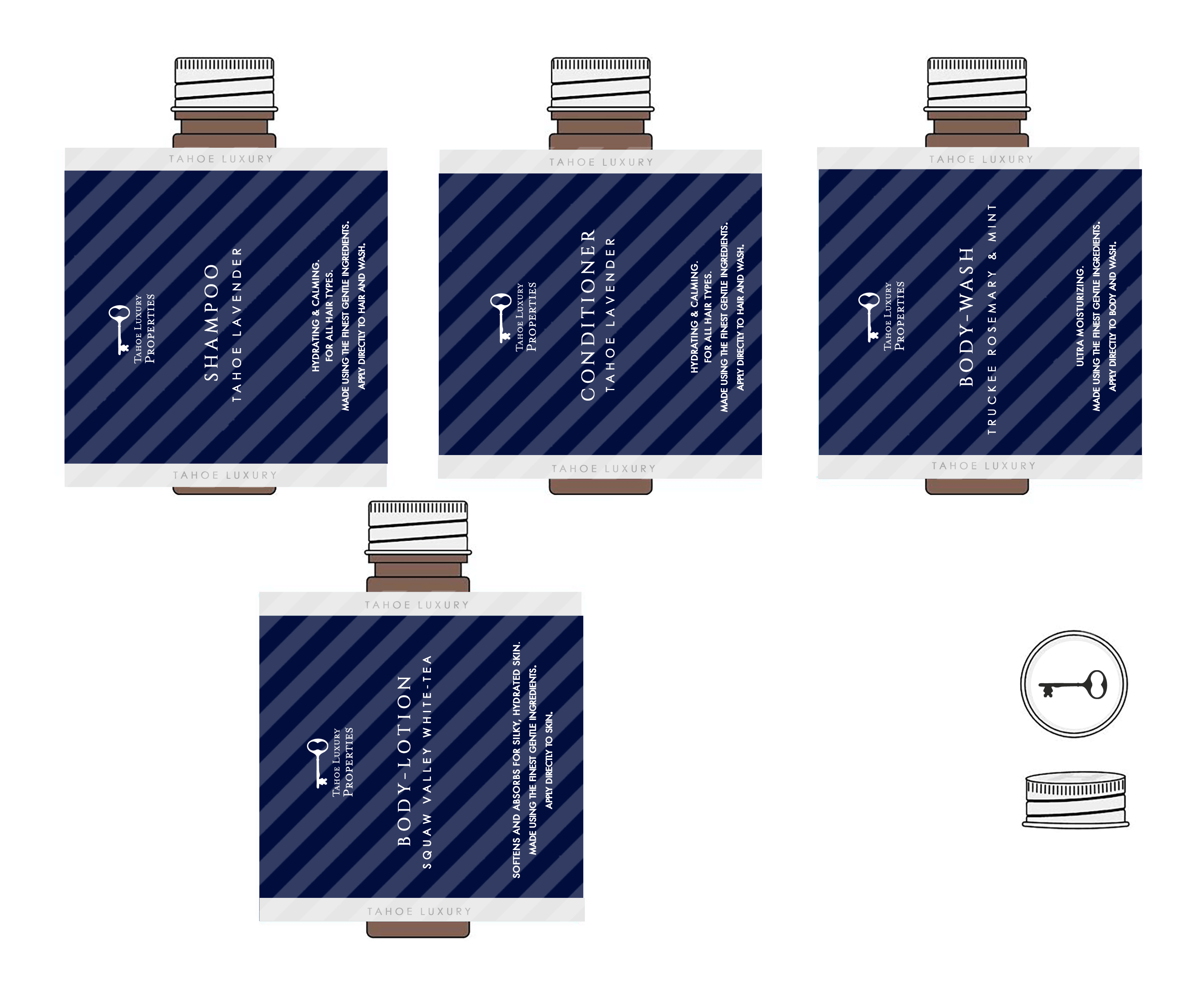 Tahoe Luxury bottle labels