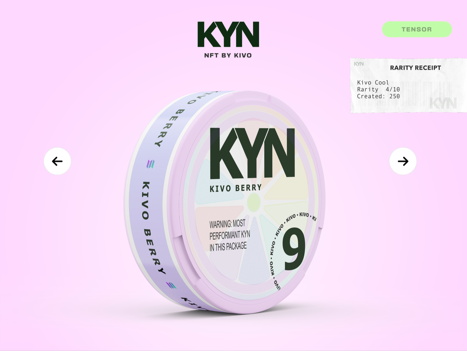 KYN Kivo Berry collectible product card