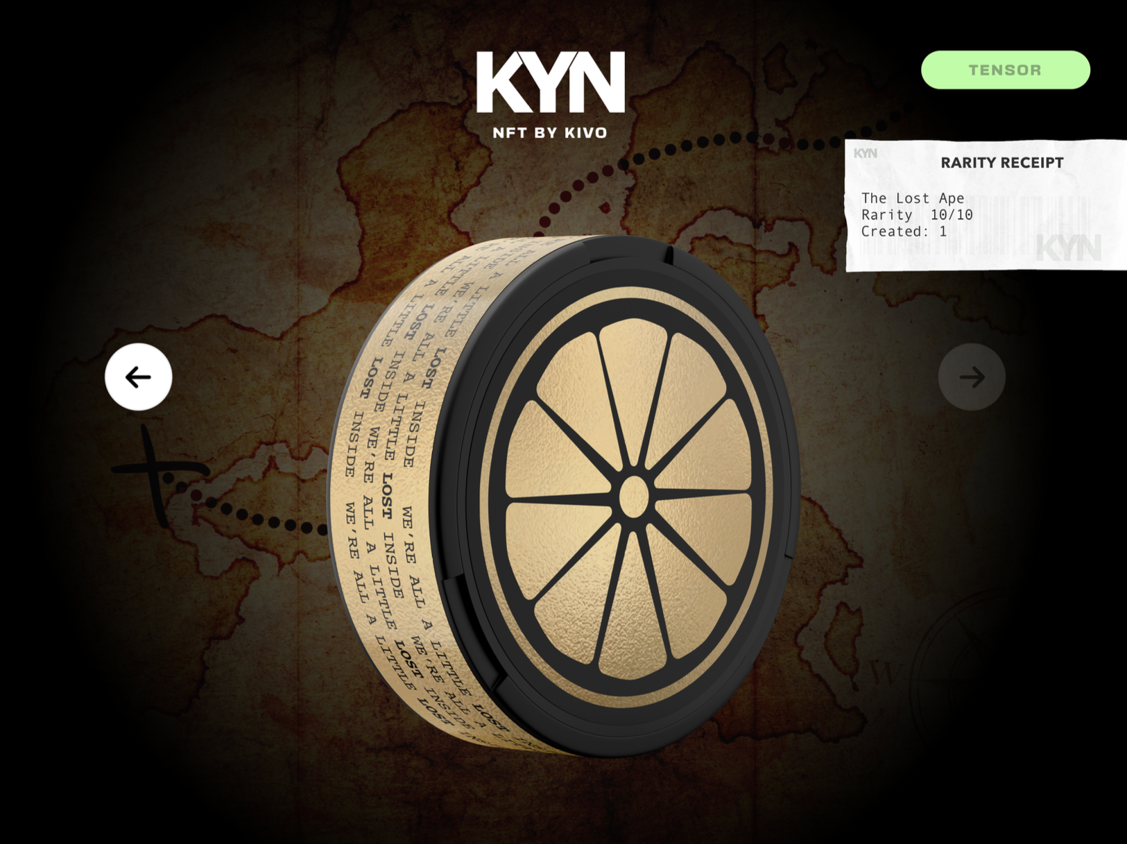 KYN limited dark-edition collectible product card
