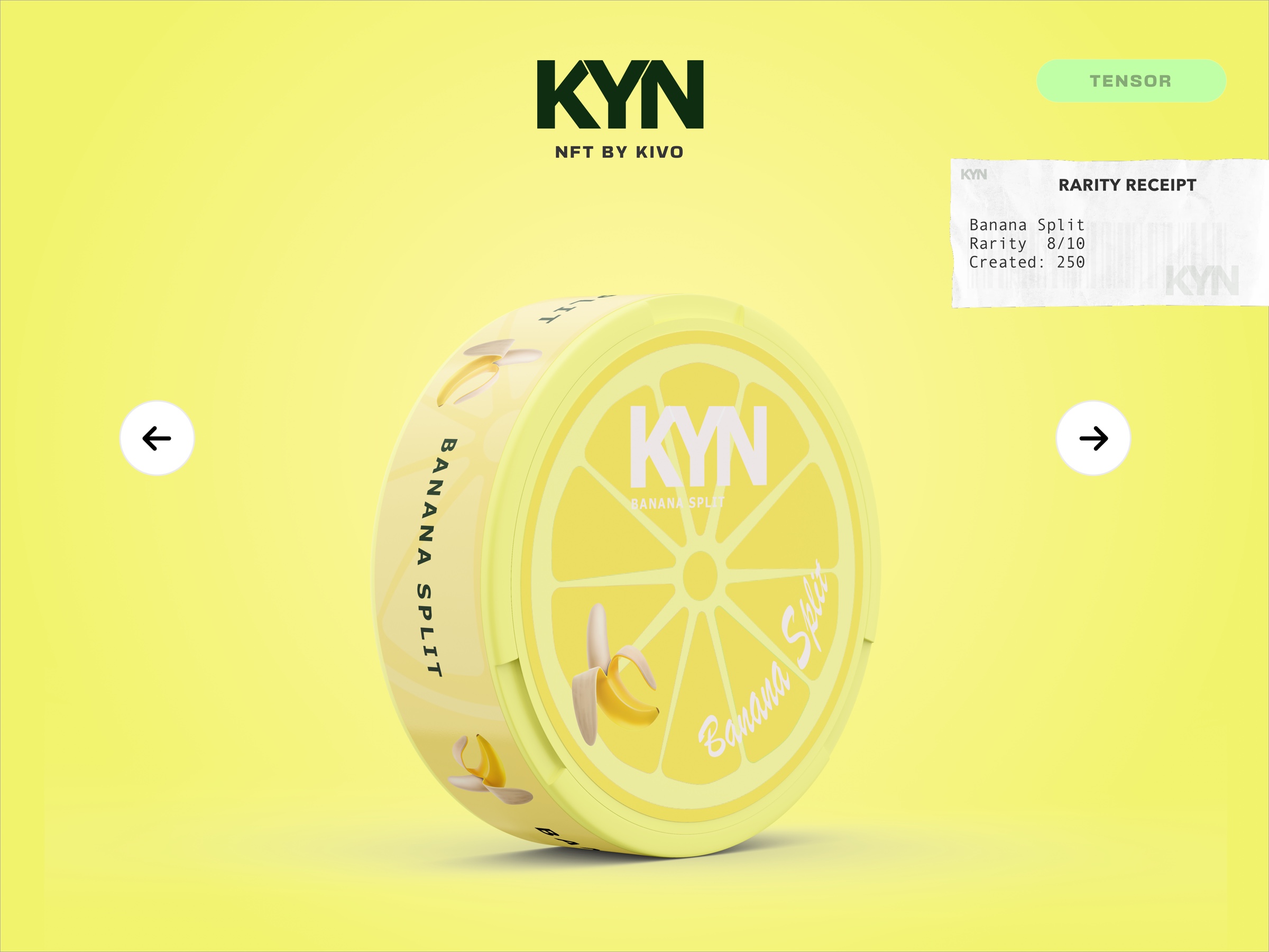 KYN Banana Split collectible product card