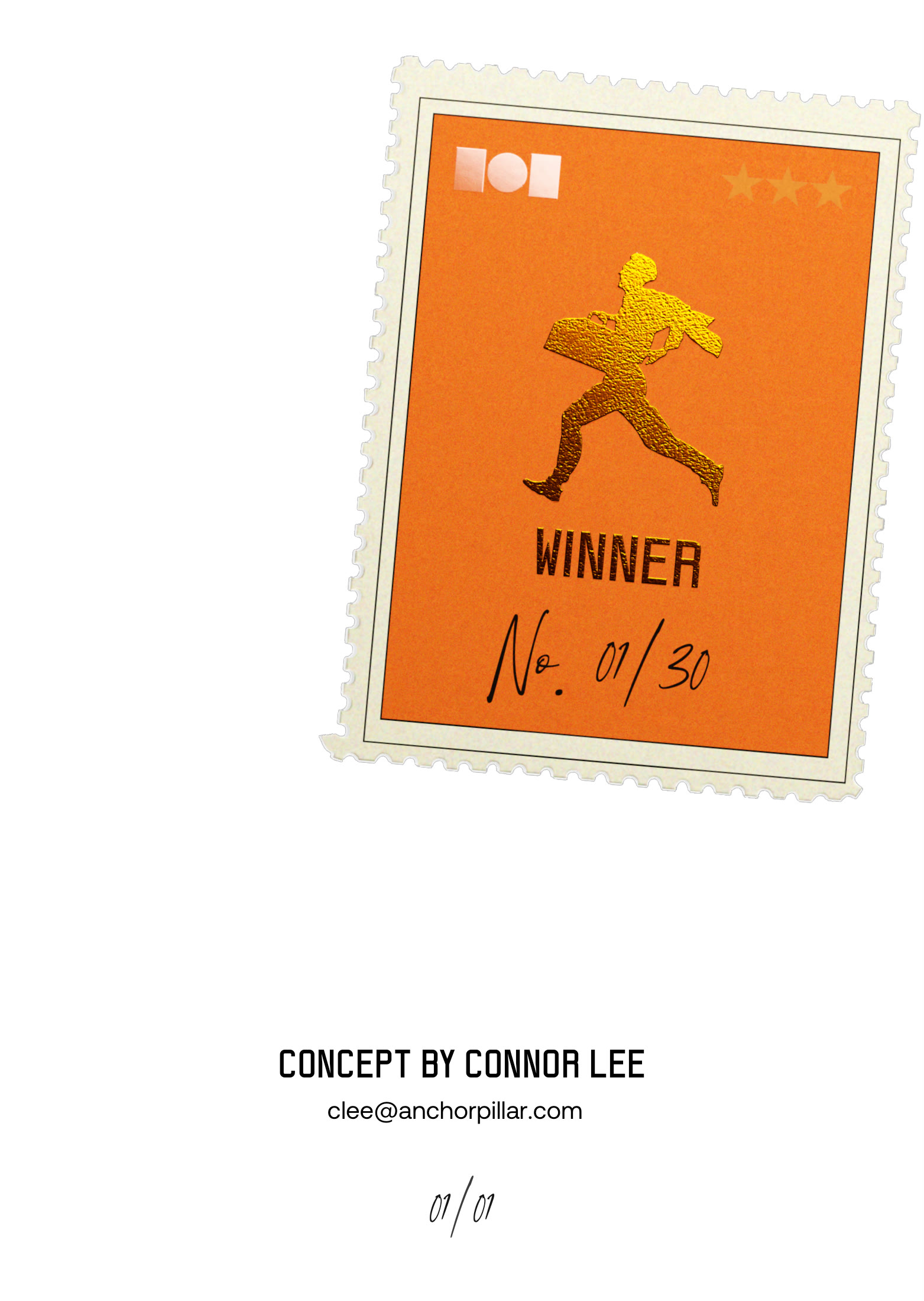 Marty Supreme - golden winner stamp