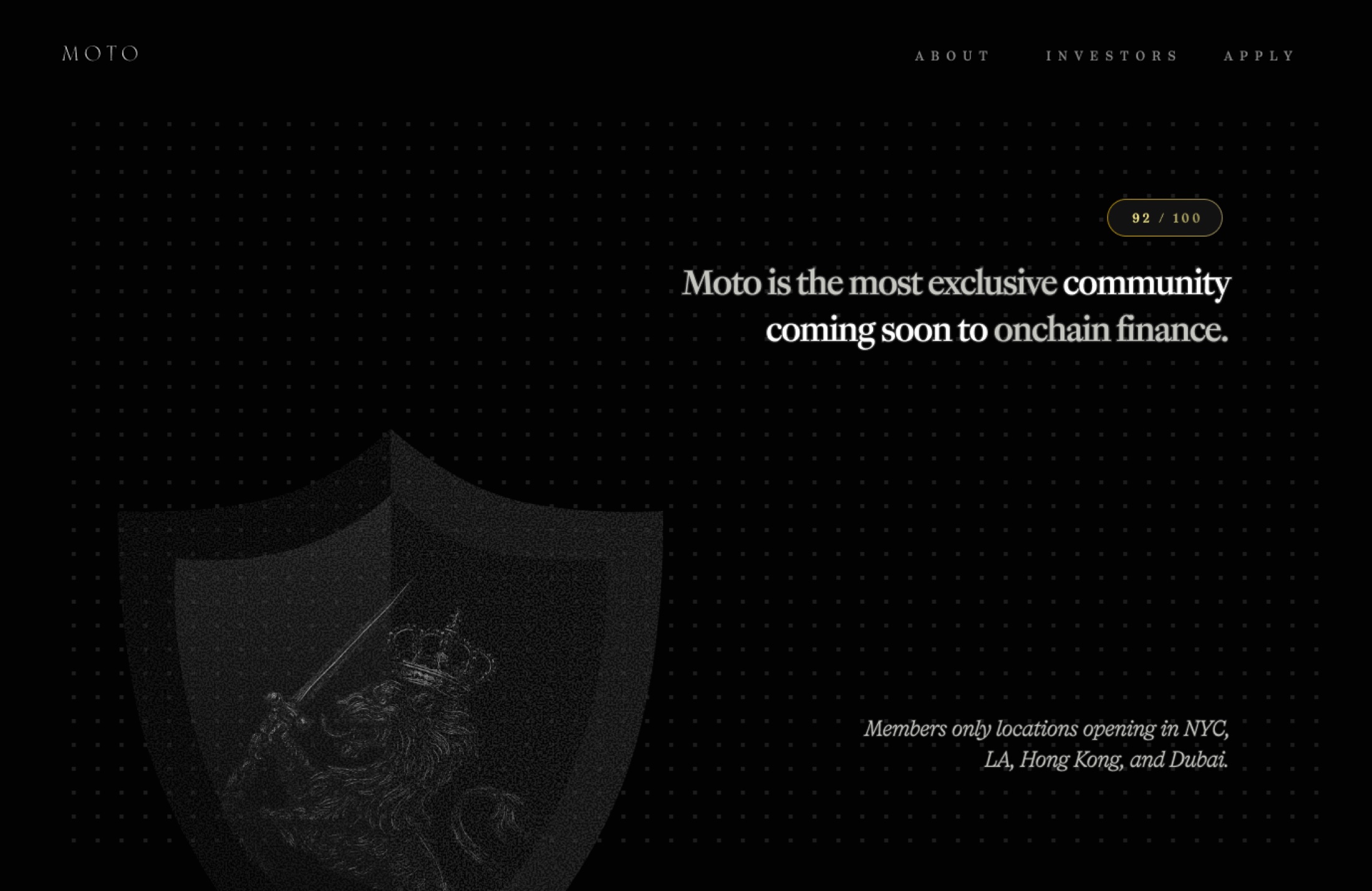 moto - the most exclusive community, locations in NYC, LA, Hong Kong, Dubai