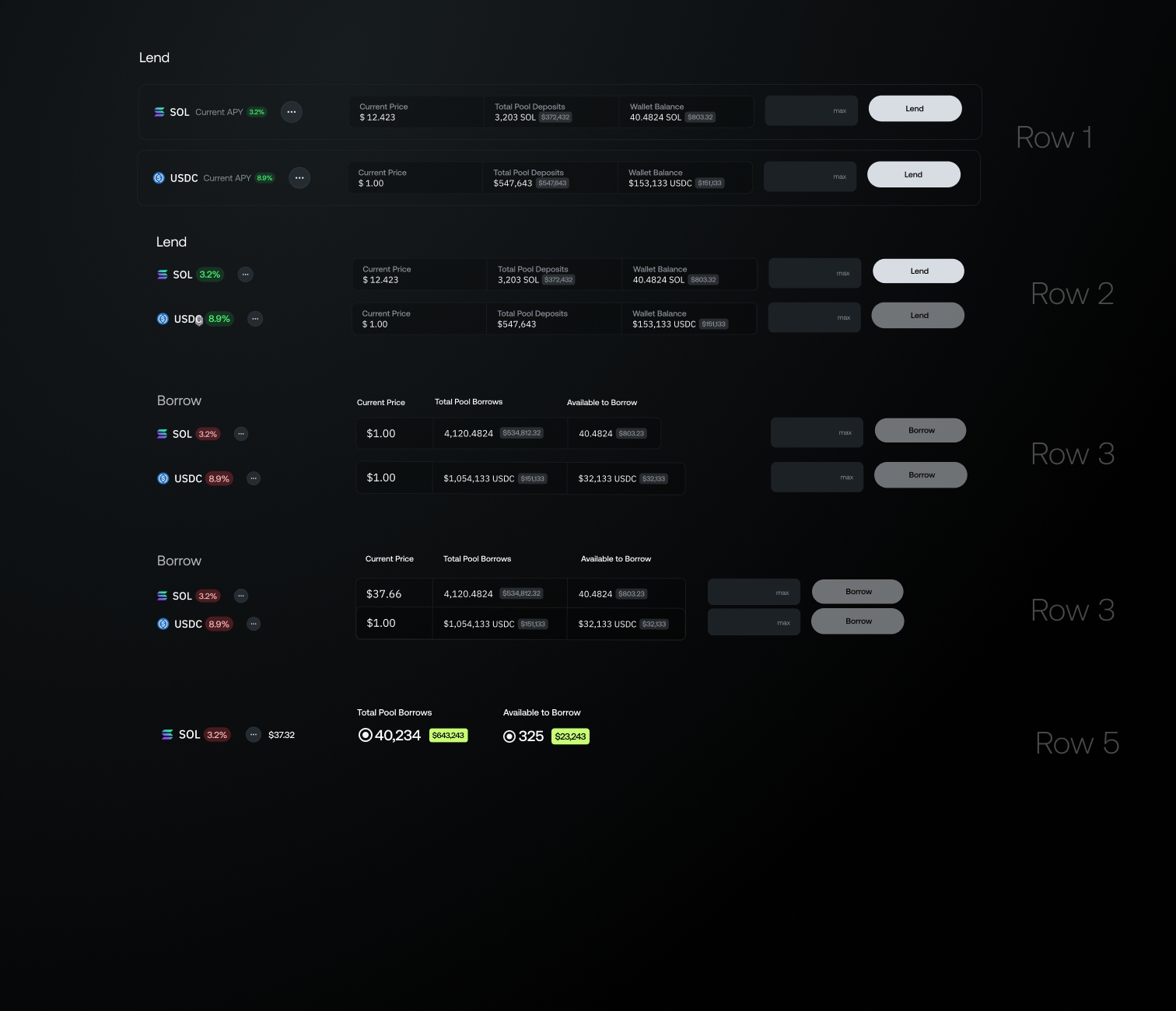 Component design iterations