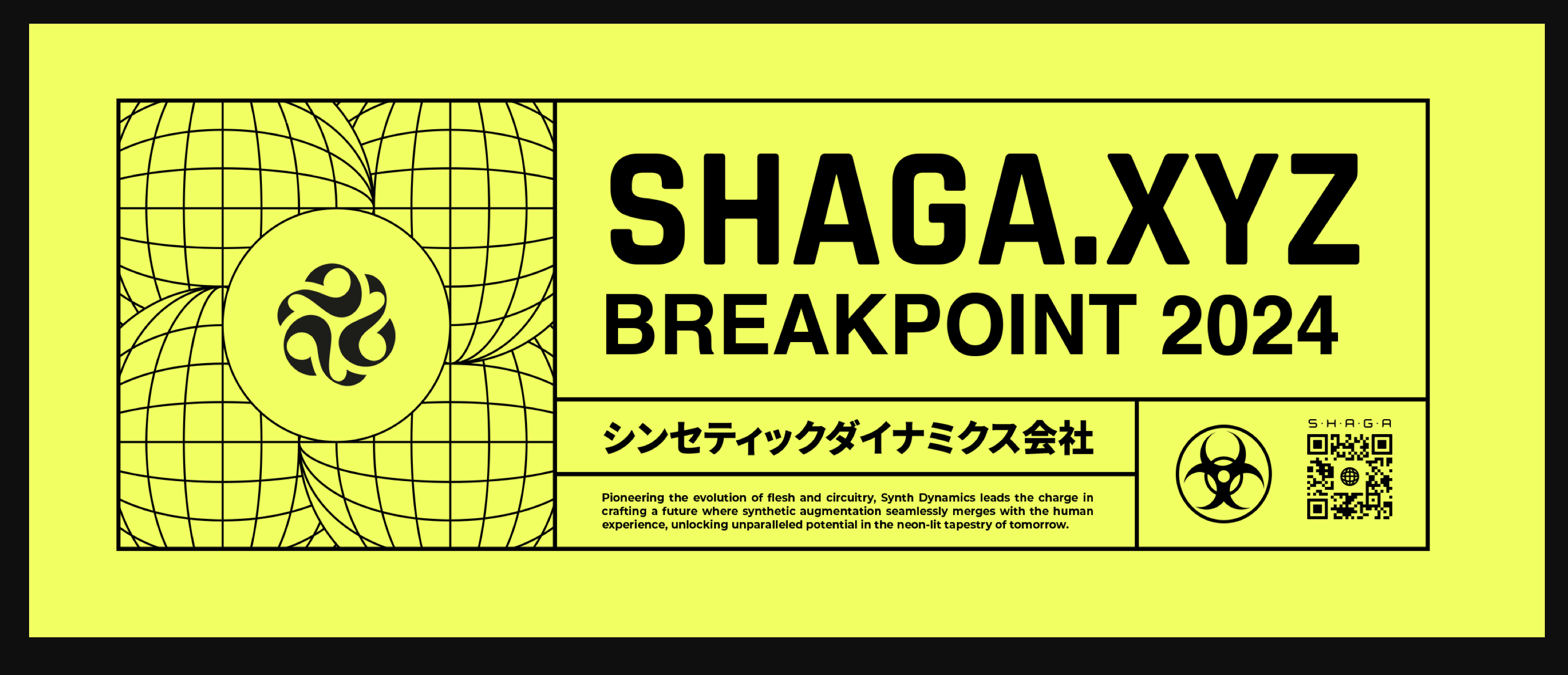 Shaga Solana Breakpoint sticker - Shaga.xyz Breakpoint 2024