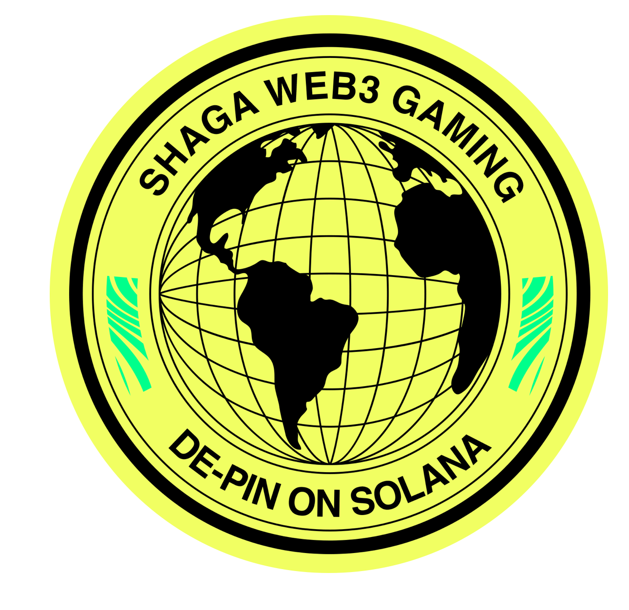 Shaga Solana Breakpoint sticker - Shaga Web3 Gaming globe