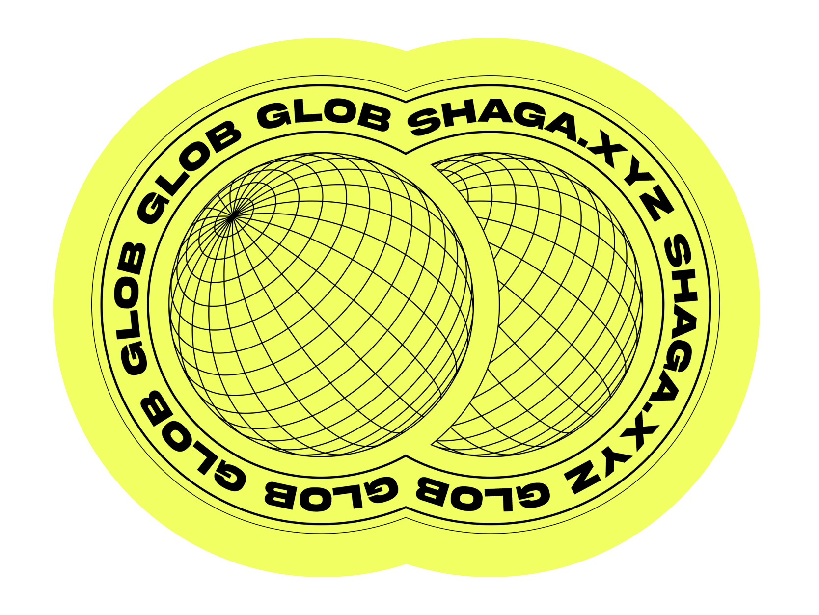 Shaga Solana Breakpoint sticker - Glob Shaga double globe