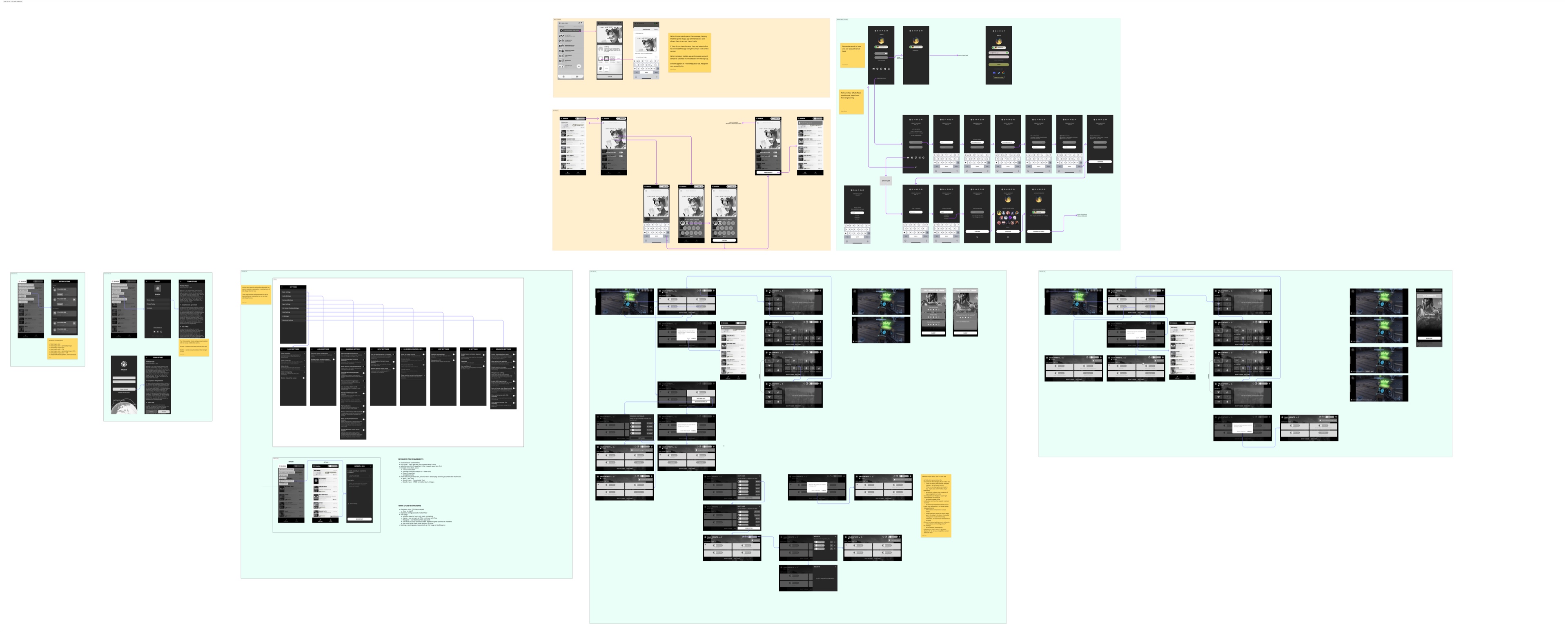 Mobile client UX wireframes