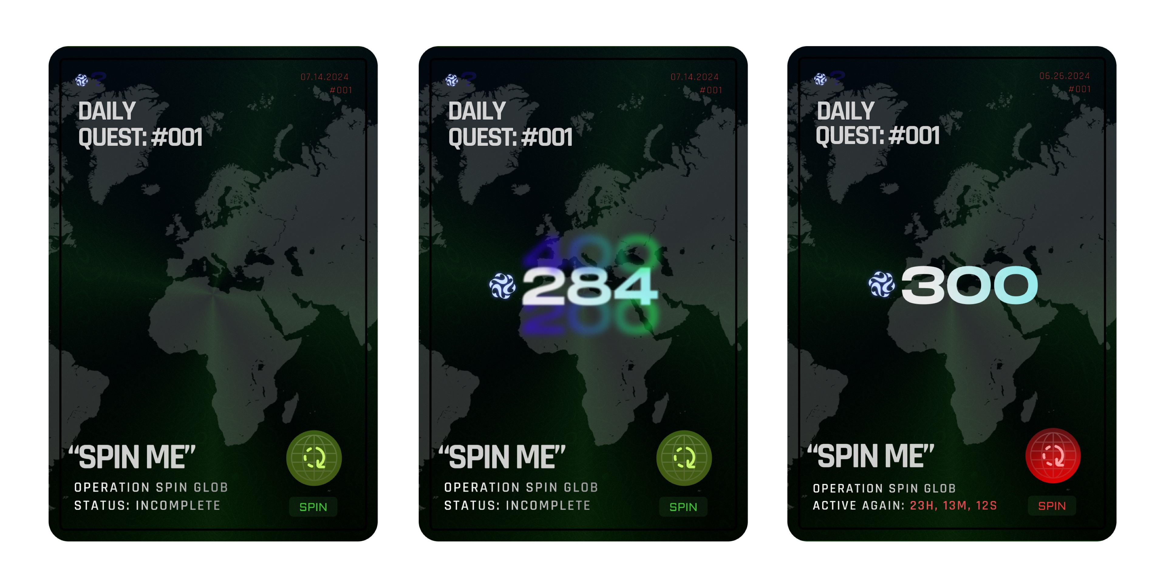 Daily quest Spin Glob