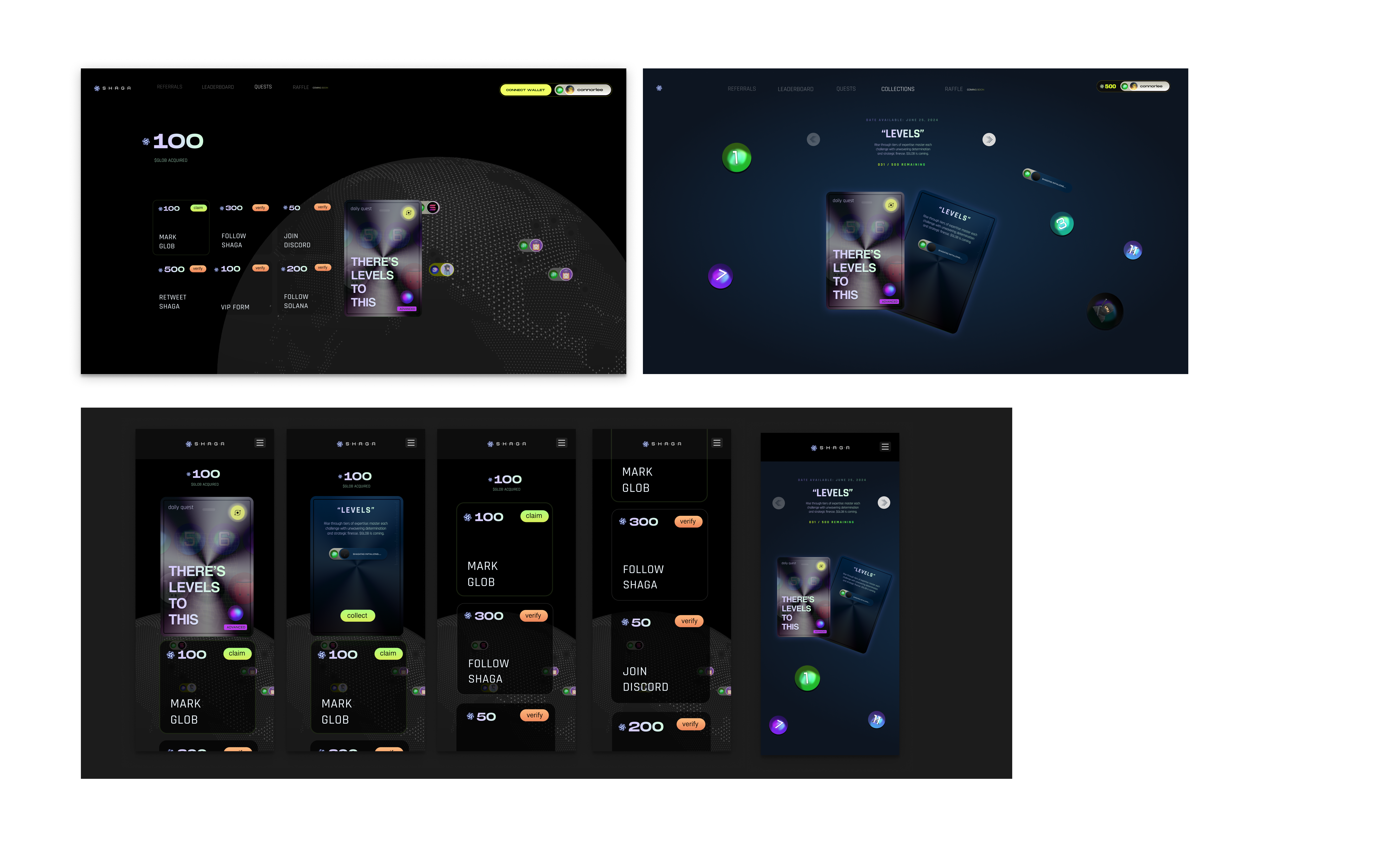 Responsive Shaga GLOB engagement platform across desktop and mobile