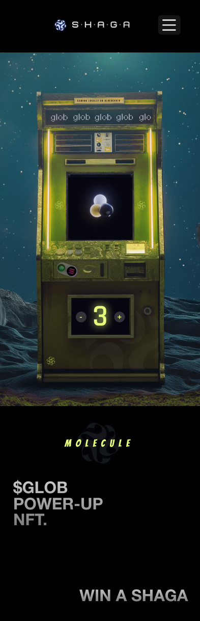 Shaga Molecule launch experience on mobile