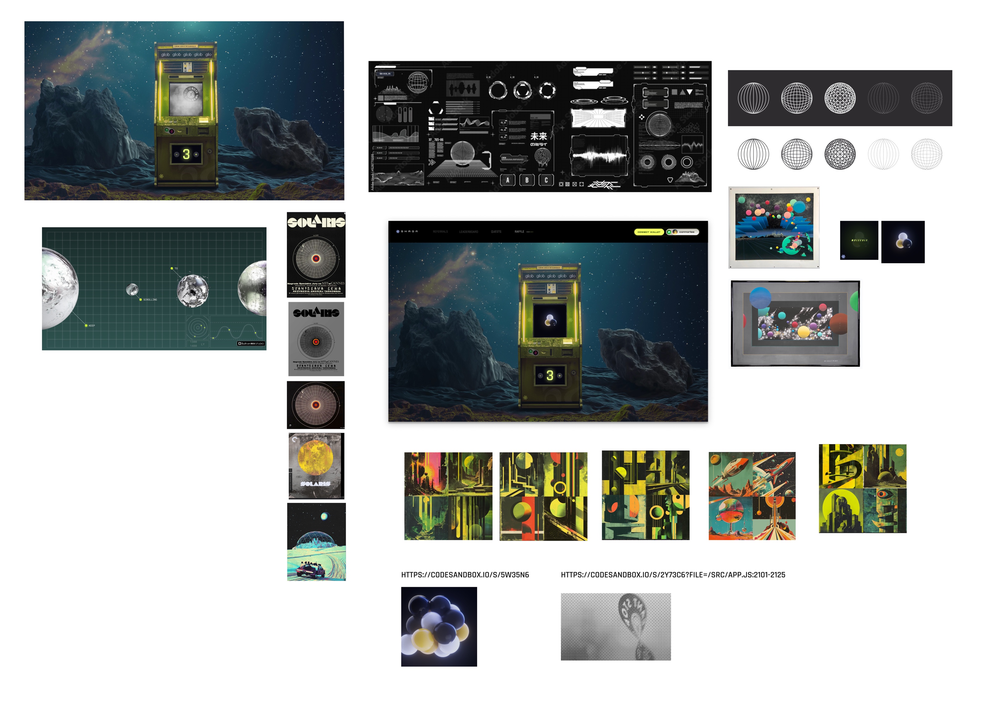 Shaga Glob visual direction moodboard