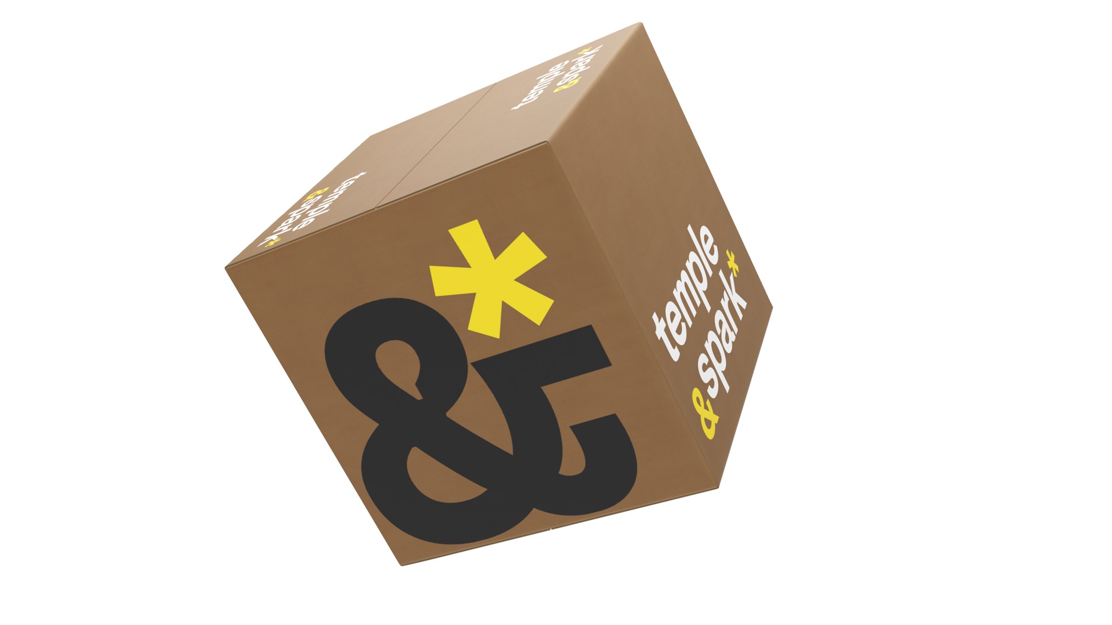 Tilted cube shipping box