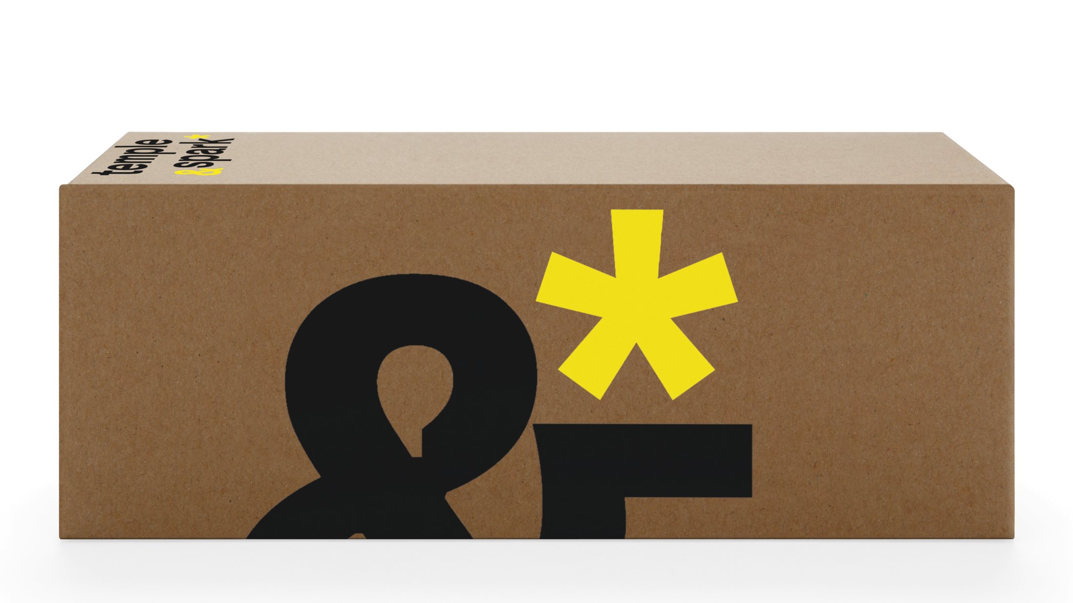 Kraft shipping box with monogram