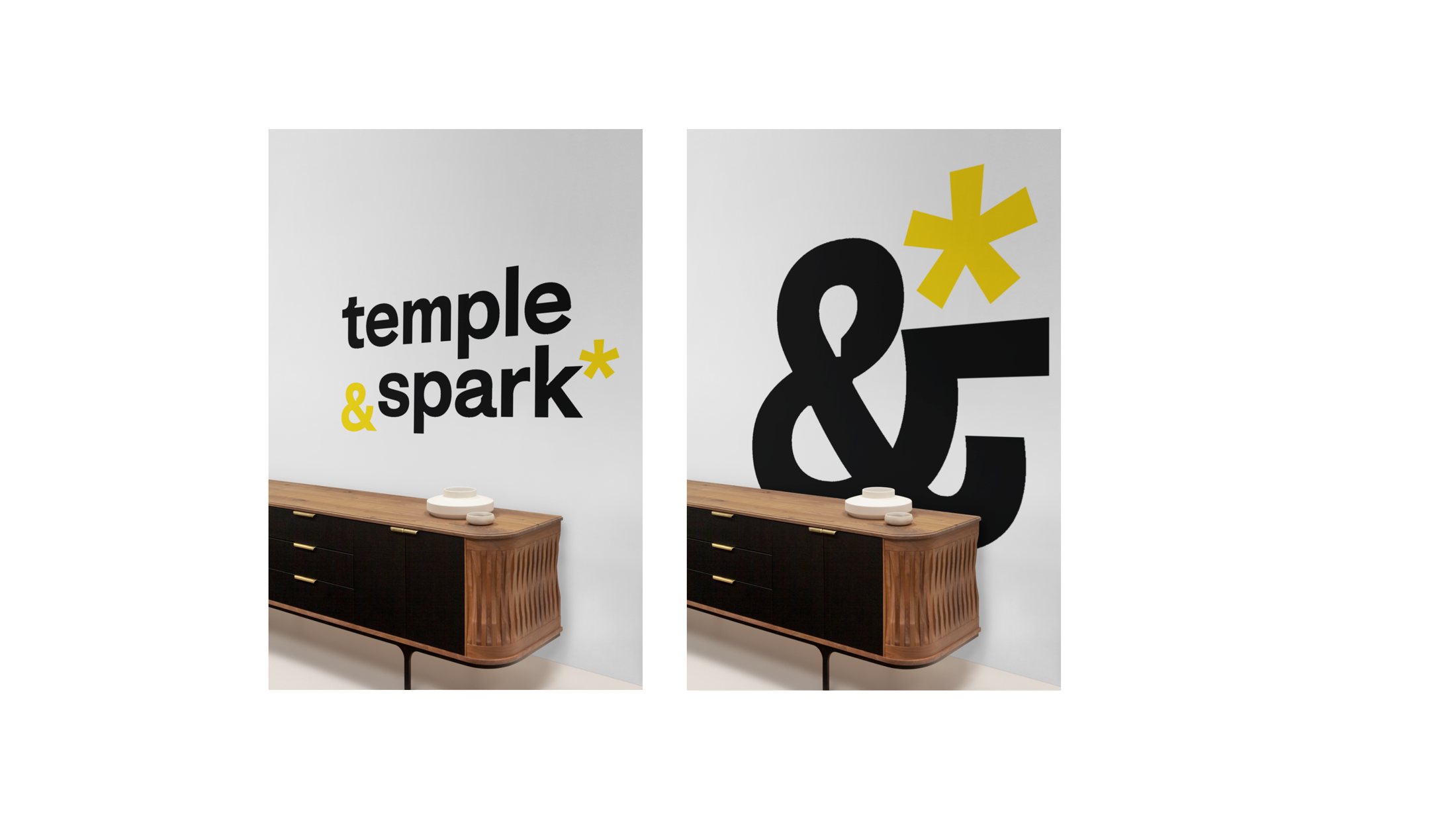 Monogram wall graphics